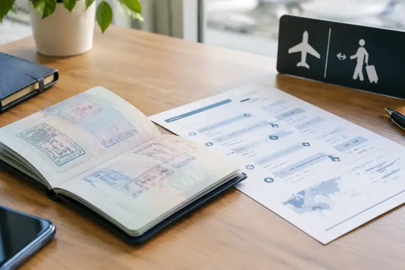 Schengen seyahati için pasaport ve uçuş aktarma planı